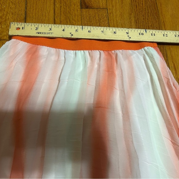 Sans Souci Women’s Midi Skirt Peach Sz S  Pleated Lined  Glam Retro - Picture 4 of 5